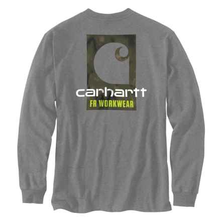 Carhartt 105783 Flame-Resistant Force® Loose Fit Pocket T-Shirt - Long Sleeve in Granite Heather