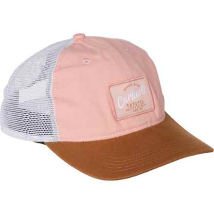 Carhartt 105789 Canvas Mesh-Back Trucker Hat (For Women) in Cherry Blossom