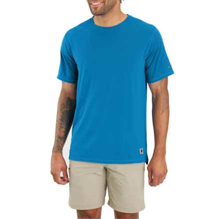 Carhartt 105858 Big and Tall Force® LWD Relaxed Fit T-Shirt - UPF 50, Short Sleeve in Marine Blue