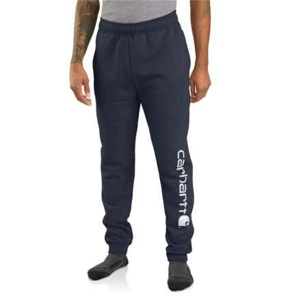 Carhartt 105899 Relaxed Fit Midweight Tapered Logo Sweatpants - Factory Seconds in New Navy