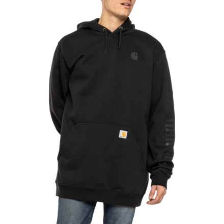 Carhartt 105940 Big and Tall Rain Defender® Loose Fit Midweight Graphic Hoodie - Factory Seconds in Black