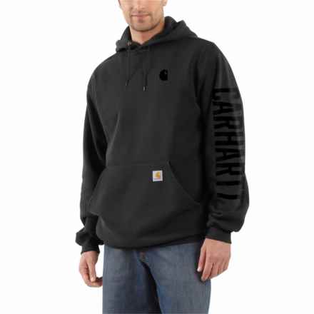 Carhartt 105940 Big and Tall Rain Defender® Loose Fit Midweight Graphic Hoodie - Factory Seconds in Black