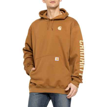 Carhartt 105940 Big and Tall Rain Defender® Loose Fit Midweight Graphic Hoodie - Factory Seconds in Carhartt Brown