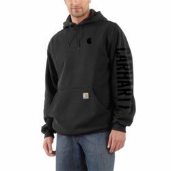 Carhartt 105940 Rain Defender® Loose Fit Midweight Graphic Hoodie - Factory Seconds in Black