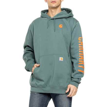 Carhartt 105940 Rain Defender® Loose Fit Midweight Graphic Hoodie - Factory Seconds in Sea Pine