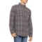 Carhartt 105946 Big and Tall Loose Fit Midweight Chambray Plaid Shirt - Long Sleeve, Factory Seconds in Steel