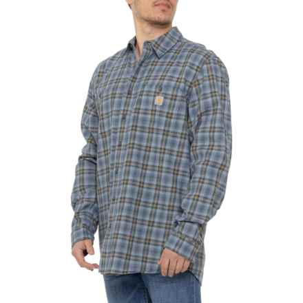 Carhartt 105949 Big and Tall Relaxed Fit Lightweight Shirt - Long Sleeve in Dark Blue