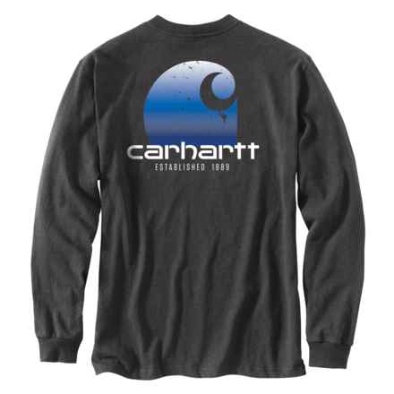 Carhartt 105952 Relaxed Fit Heavyweight Pocket T-Shirt - Long Sleeve, Factory Seconds in Carbon Heather