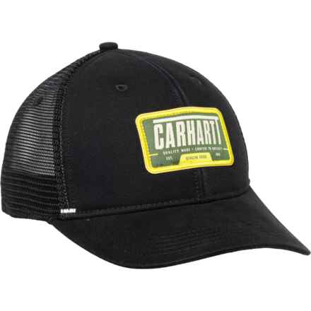 Carhartt 105971 Canvas Mesh-Back Outlast Patch Baseball Cap in Black
