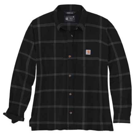 Carhartt 105989 Rugged Flex® Loose Fit Midweight Flannel Shirt - Long Sleeve in Black