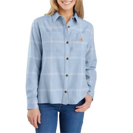 Carhartt 105989 Rugged Flex® Loose Fit Midweight Flannel Shirt - Long Sleeve in Neptune