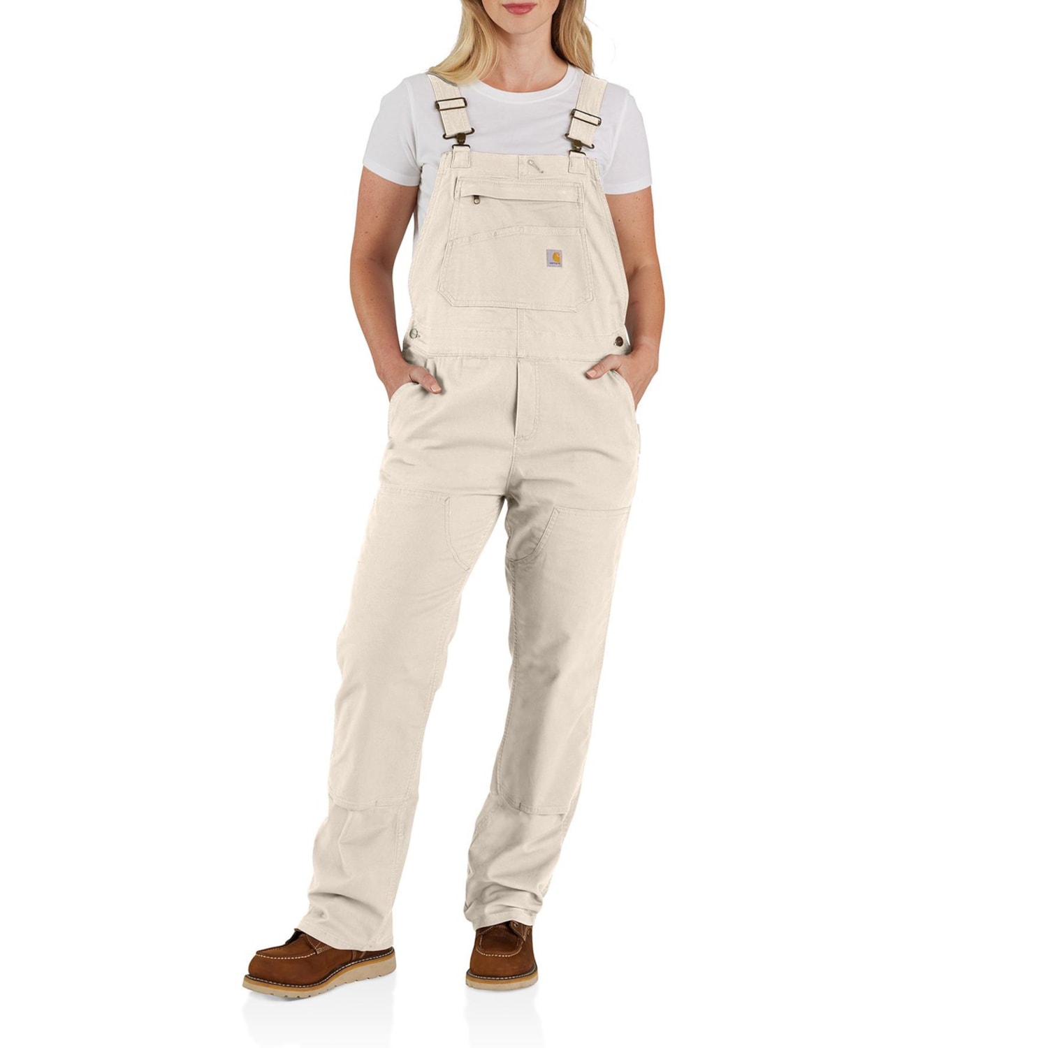 Carhartt アイボリー オーバーオール carhartt-106001-plus-rugged-