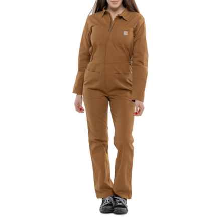 Carhartt 106071 Rugged Flex®Relaxed Fit Canvas Coveralls - Long Sleeve in Carhartt Brown