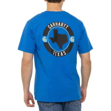 Carhartt 106079 Big and Tall Relaxed Fit Heavyweight Texas Graphic T-Shirt - Short Sleeve in Blue Glow