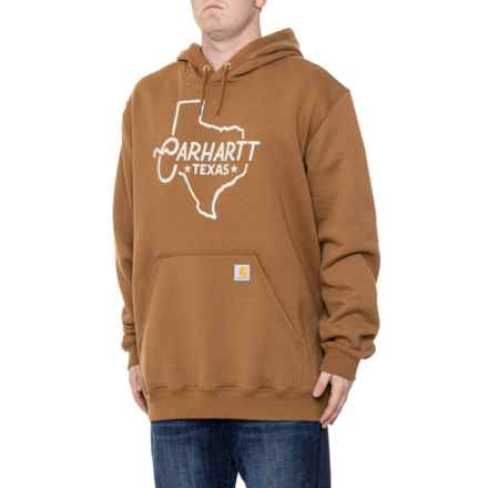 Carhartt 106081 Loose Fit Texas Graphic Hoodie - Factory Seconds in Carhartt Brown