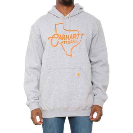 Carhartt 106081 Loose Fit Texas Graphic Hoodie - Factory Seconds in Heather Grey