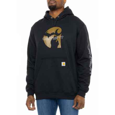 Carhartt 106086 Loose Fit Michigan Graphic Hoodie - Midweight, Factory Seconds in Black