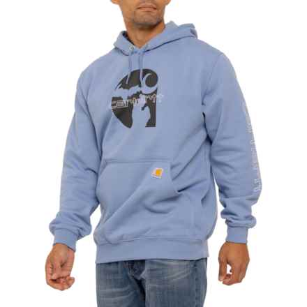 Carhartt 106086 Loose Fit Michigan Graphic Hoodie - Midweight, Factory Seconds in Skystone