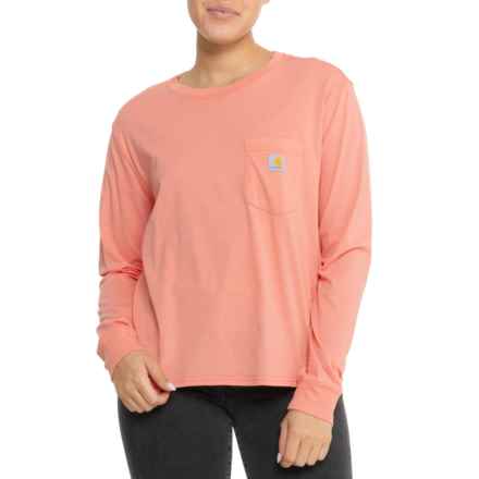 Carhartt 106121 Loose Fit Lightweight Pocket T-Shirt - Long Sleeve, Factory Seconds in Aged Coral