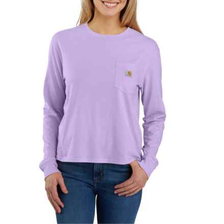 Carhartt 106121 Loose Fit Lightweight Pocket T-Shirt - Long Sleeve in Violet Haze