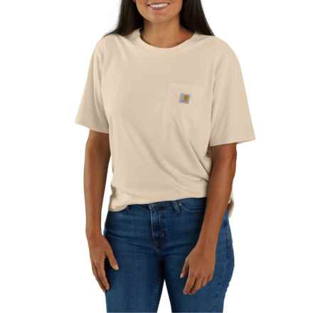 Carhartt 106122 TENCEL® Fiber Series Loose Fit Lightweight Pocket T-Shirt - Short Sleeve in Stone Ash