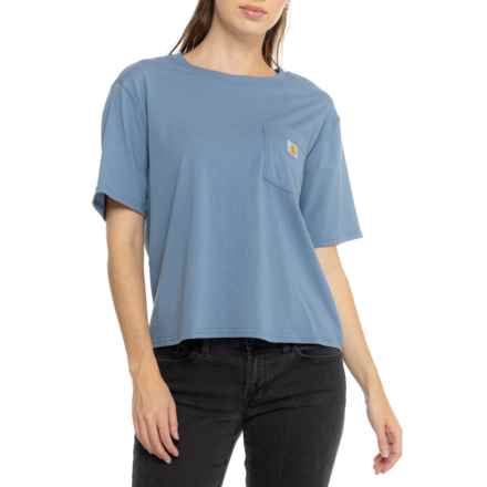 Carhartt 106122 TENCEL® Fiber Series Loose Fit Lightweight Pocket T-Shirt - Short Sleeve in Thundercloud
