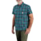 Carhartt 106139 Rugged Flex® Relaxed Fit Plaid Shirt - Short Sleeve in Navy
