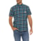 Carhartt 106139 Rugged Flex® Relaxed Fit Plaid Shirt - Short Sleeve in Navy