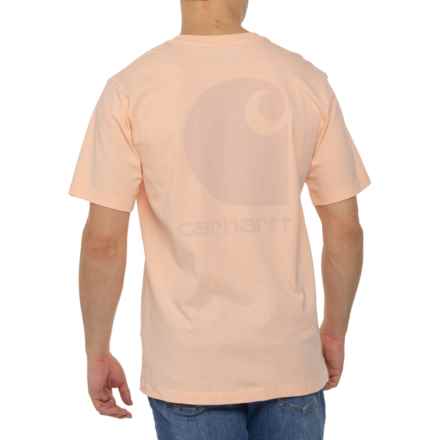 Carhartt 106149 Relaxed Fit Heavyweight Logo Graphic T-Shirt - Short Sleeve in Tropical Peach