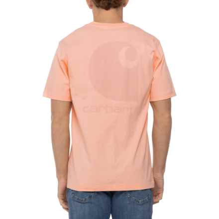 Carhartt 106149 Relaxed Fit Heavyweight Logo Pocket T-Shirt - Short Sleeve, Factory Seconds in Tropical Peach