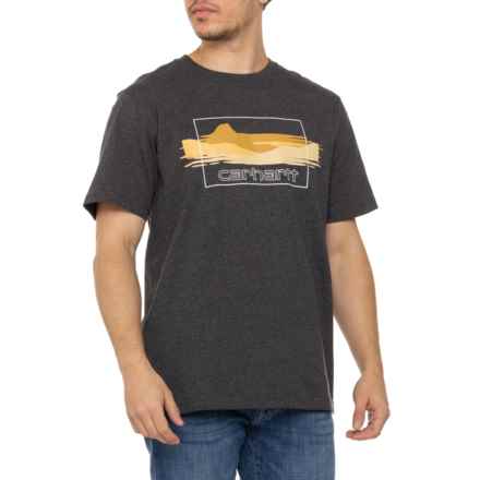 Carhartt 106150 Relaxed Fit Heavyweight Mountain Graphic T-Shirt - Short Sleeve in Carbon Heather