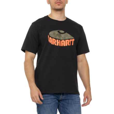 Carhartt 106155 Relaxed Fit Heavyweight Camo C Graphic T-Shirt - Short Sleeve in Black