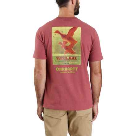 Carhartt 106157 Relaxed Fit Heavyweight Super Dux Graphic T-Shirt - Short Sleeve in Apple Butter Heather