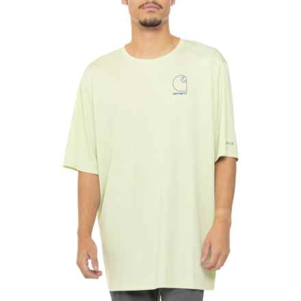 Carhartt 106163 Big and Tall Force® Sun Defender Lightweight Logo Graphic T-Shirt - UPF 50+, Short Sleeve in Tender Greens