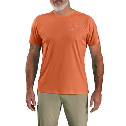 Carhartt 106163 Force® Sun Defender® Lightweight Logo Graphic T-Shirt - UPF 50+, Short Sleeve in Sedona Orange