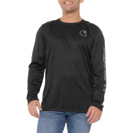 Carhartt 106164 Force® Sun Defender Graphic T-Shirt - UPF 50+, Long Sleeve, Factory Seconds in Black