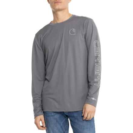 Carhartt 106164 Force® Sun Defender Graphic T-Shirt - UPF 50+, Long Sleeve, Factory Seconds in Steel