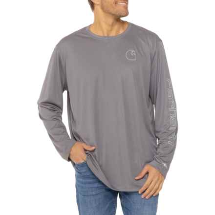 Carhartt 106164 Force® Sun Defender Graphic T-Shirt - UPF 50+, Long Sleeve, Factory Seconds in Steel