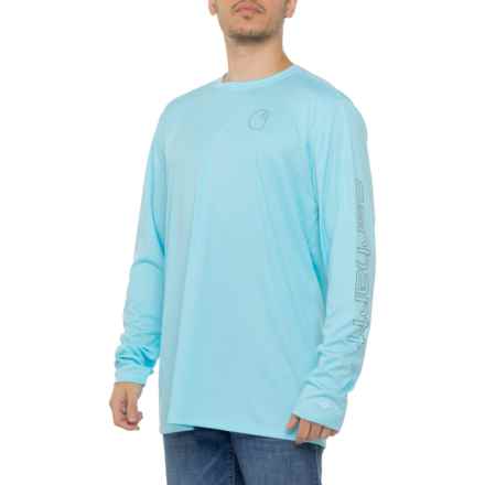 Carhartt 106164 Force Sun Defender Logo Graphic T-Shirt - UPF 50+, Long Sleeve in Gulf Blue