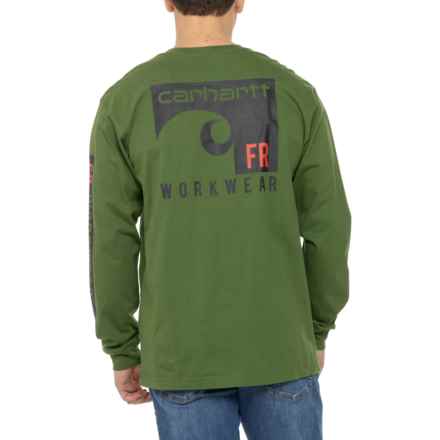 Carhartt 106169 Flame-Resistant Force® Loose Fit Lightweight Graphic T-Shirt - Long Sleeve in Chive