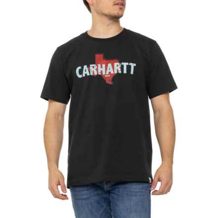 Carhartt 106221 Relaxed Fit Heavyweight Texas Graphic T-Shirt - Short Sleeve in Black