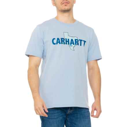 Carhartt 106221 Relaxed Fit Heavyweight Texas Graphic T-Shirt - Short Sleeve in Fog Blue