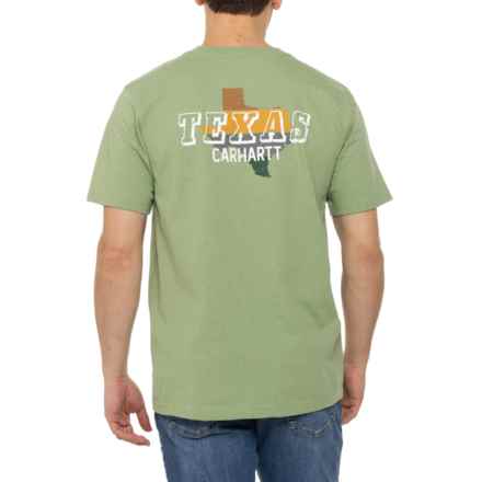 Carhartt 106222 Relaxed Fit Heavyweight Pocket Texas Graphic T-Shirt - Short Sleeve in Loden Frost Heather