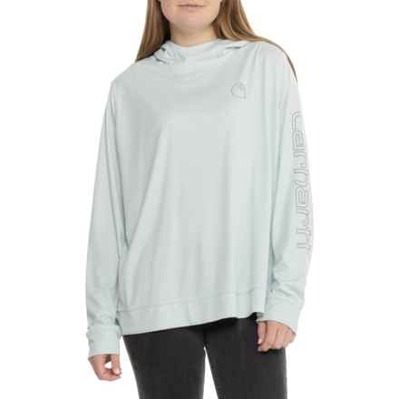 Carhartt 106236 Force® Sun Defender® Lightweight Hooded Shirt - UPF 50+, Long Sleeve, Factory Seconds in Dew Drop