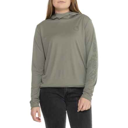 Carhartt 106236 Force® Sun Defender® Lightweight Hooded Shirt - UPF 50+, Long Sleeve, Factory Seconds in Dusty Olive