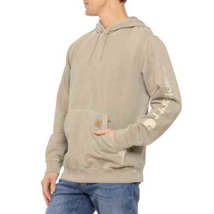 Carhartt 106253 Relaxed Fit Midweight French Terry Graphic Hoodie - Factory Seconds in Greige