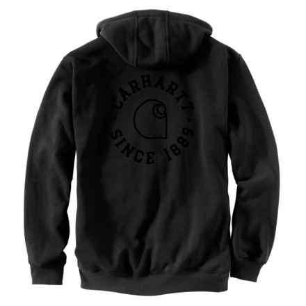 Carhartt 106388 Big and Tall Rain Defender® Loose Fit 1889 Graphic Hoodie - Factory Seconds in Black