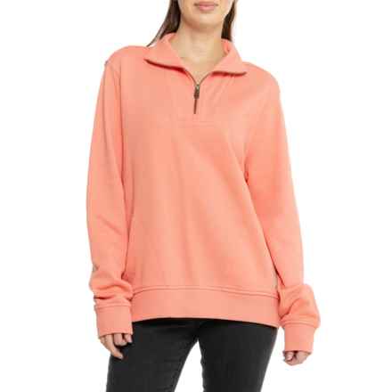 Carhartt 106451 TENCEL® Fiber Series Relaxed Fit Sweatshirt - Zip Neck in Aged Coral