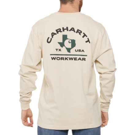 Carhartt 106510 Loose Fit Heavyweight Texas Graphic T-Shirt - Long Sleeve in Oat Milk