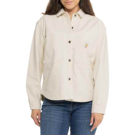Carhartt 106621 Rugged Flex® Loose Fit Heavyweight Duck Shirt - Long Sleeve in Oat Milk